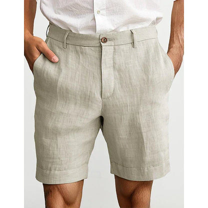 milan | heren linnen chino short khaki