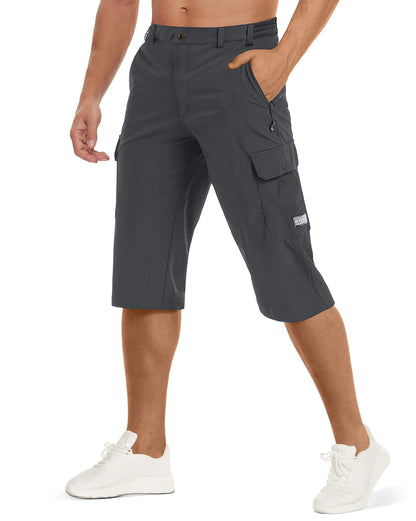 sem | heren cargo shorts tot knie donkergrijs