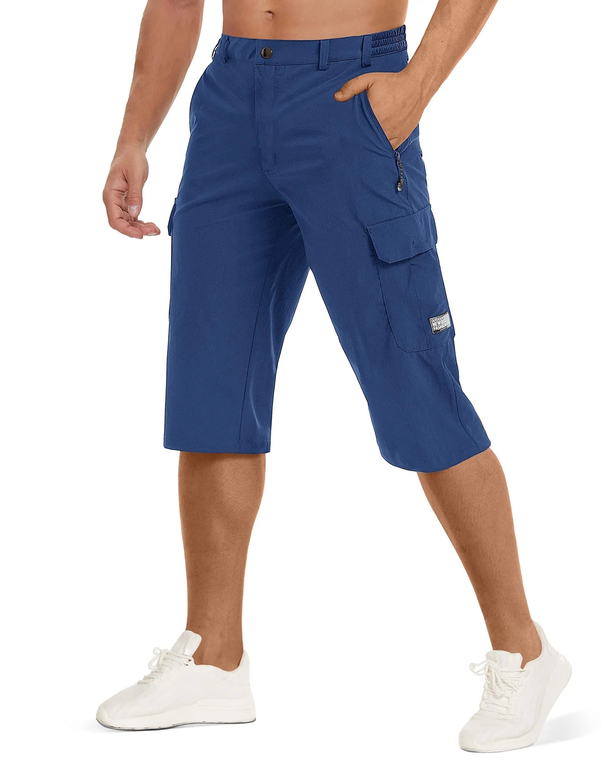 sem | heren cargo shorts tot knie koningsblauw
